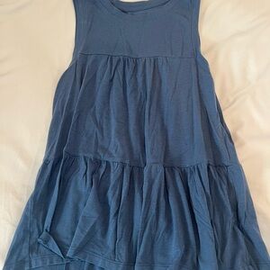 Gap Blue Tiered Sleeveless Top in XS